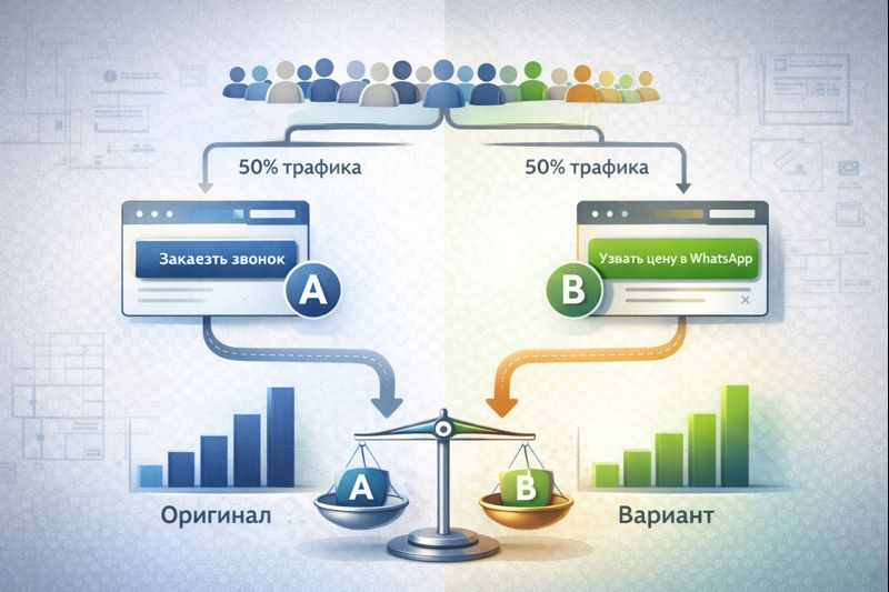 A/B тестирование кнопок на сайте