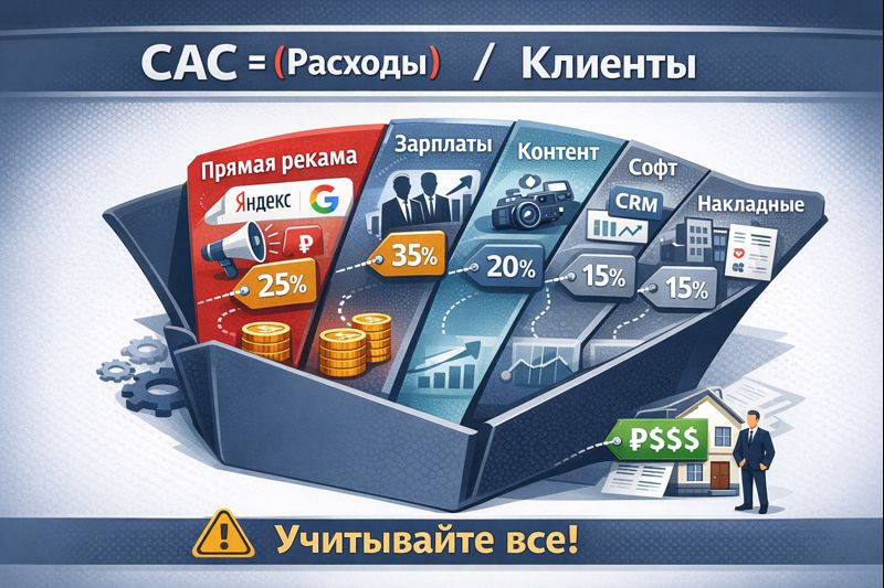 Калькуляция стоимости привлечения клиента