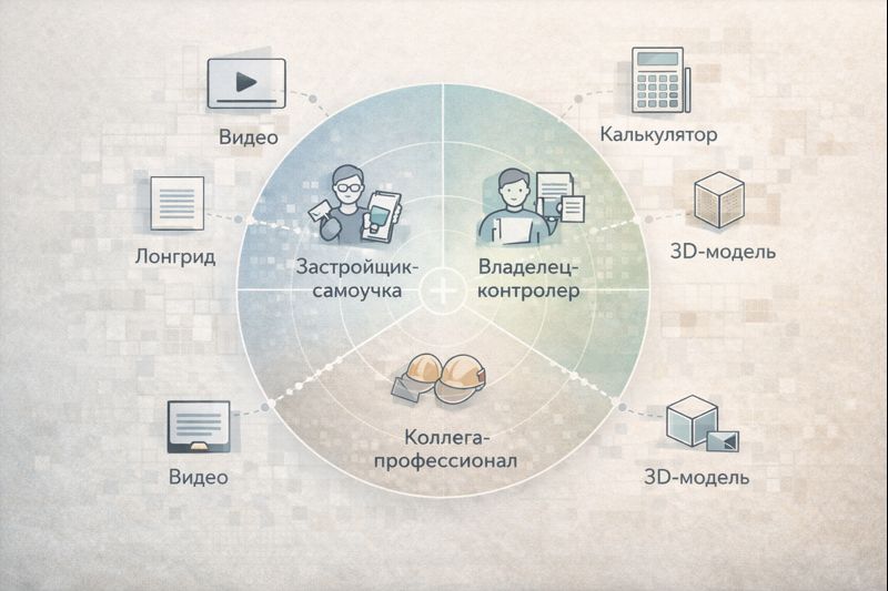 Сегменты аудитории в инфографике